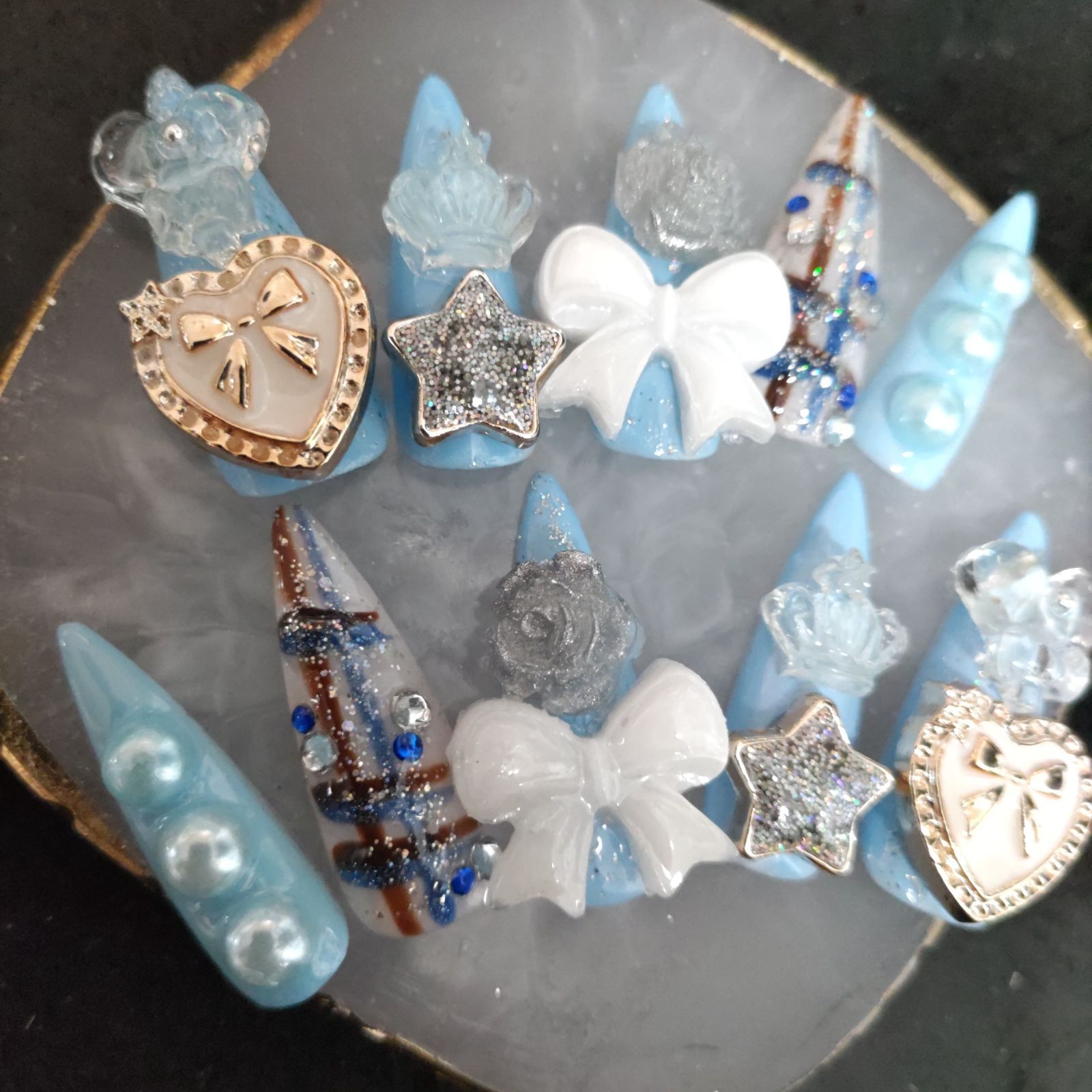 サイズオーダーネイルチップ No.10 地雷系 量産系 綺麗系 ゆめかわ系 サイズオーダーネイルチップ No.10 地雷系 量産系 綺麗系 ゆめかわ系