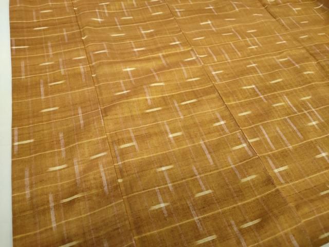 平和屋着物○国指定重要無形文化財 本場久米島紬 手織 絣格子 松坂屋  