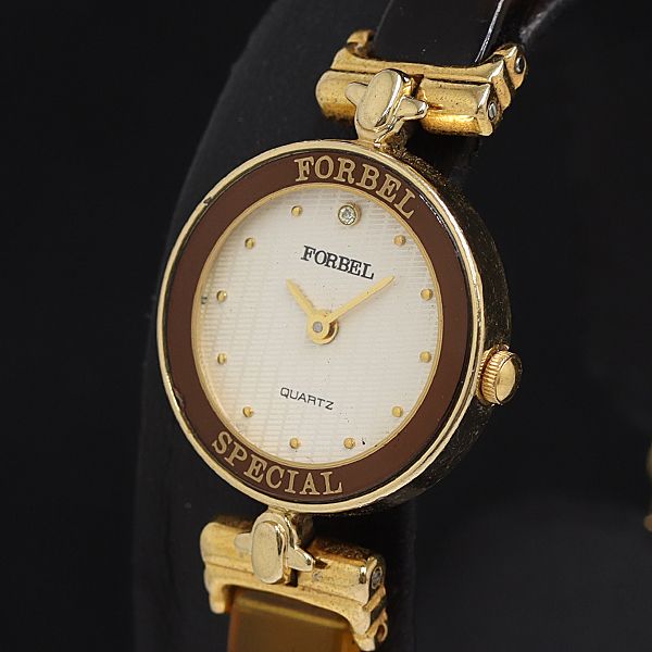 稼働 良品 FORREL FB-0100 QZホワイト文字盤 レディース腕時計
