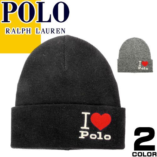 ポロ ラルフローレン POLO RALPH LAUREN ニット帽 ビーニー メンズ レディース 帽子 ワンポイント 刺繍 カジュアル 防寒 おしゃれ ブランド 黒 ブラック I HEART POLO BEANIE PC0810
