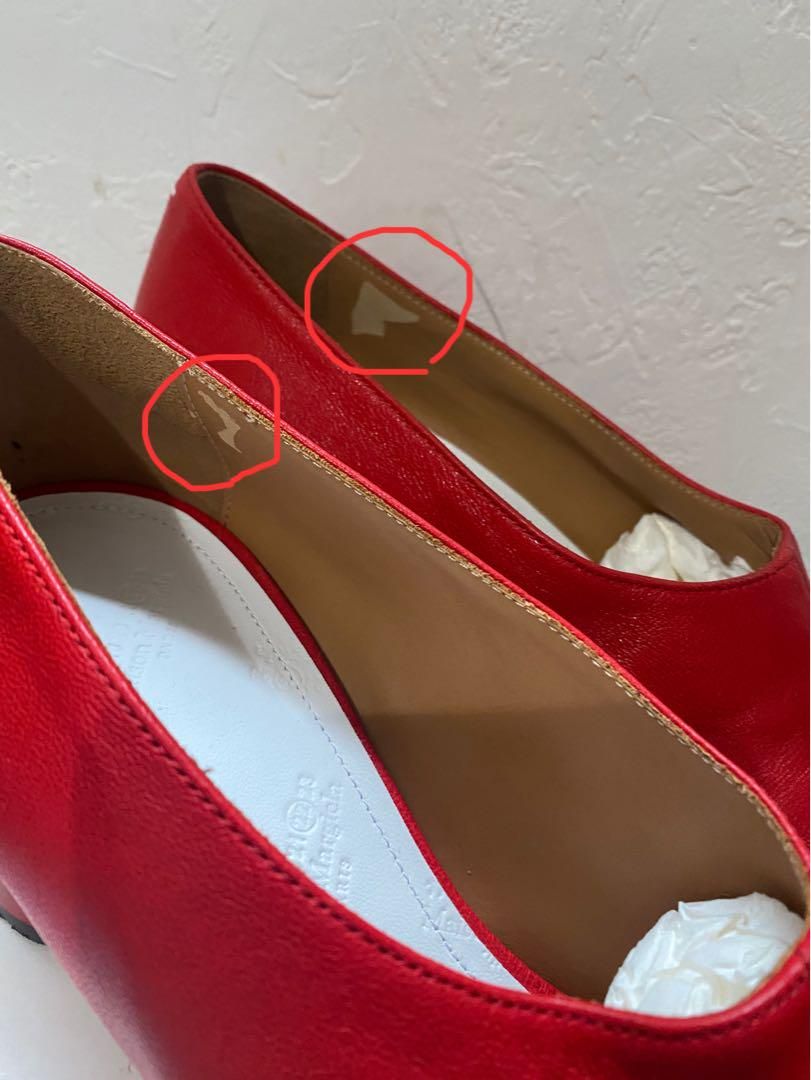 マルジェラ☆パンプス37☆希少レッド☆1回使用 マルジェラ☆パンプス