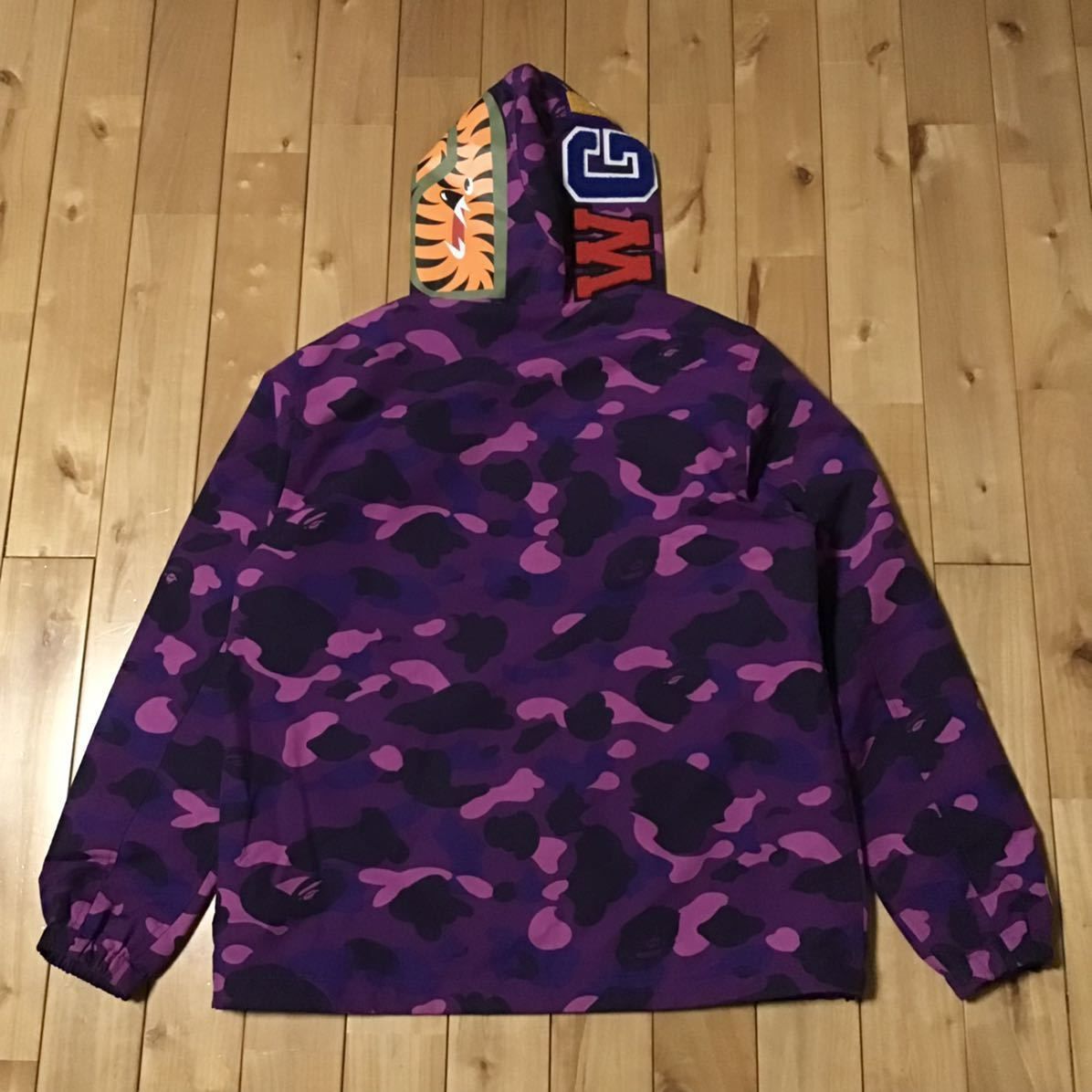 Purple camo shark zip hoodie jacket Mサイズ a bathing ape BAPE