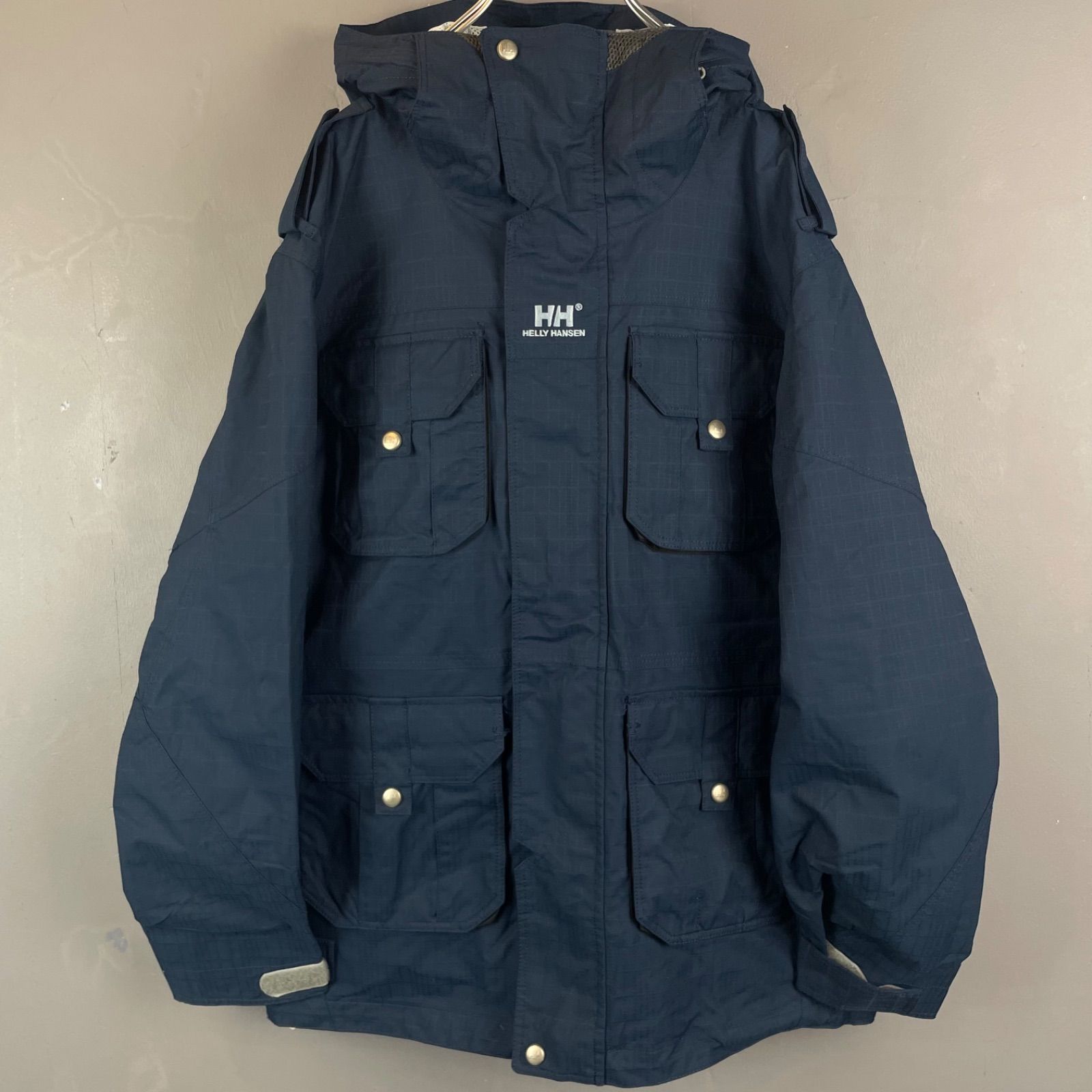 HELLY HANSEN Logo Embroidery Mountain Parka Navy ヘリーハンセン 