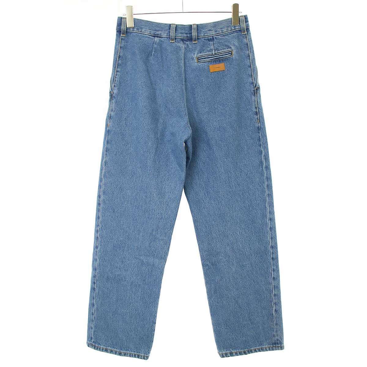 CristaSeya クリスタセヤ PLEATED TROUSERS 1タックデニムトラウザー 