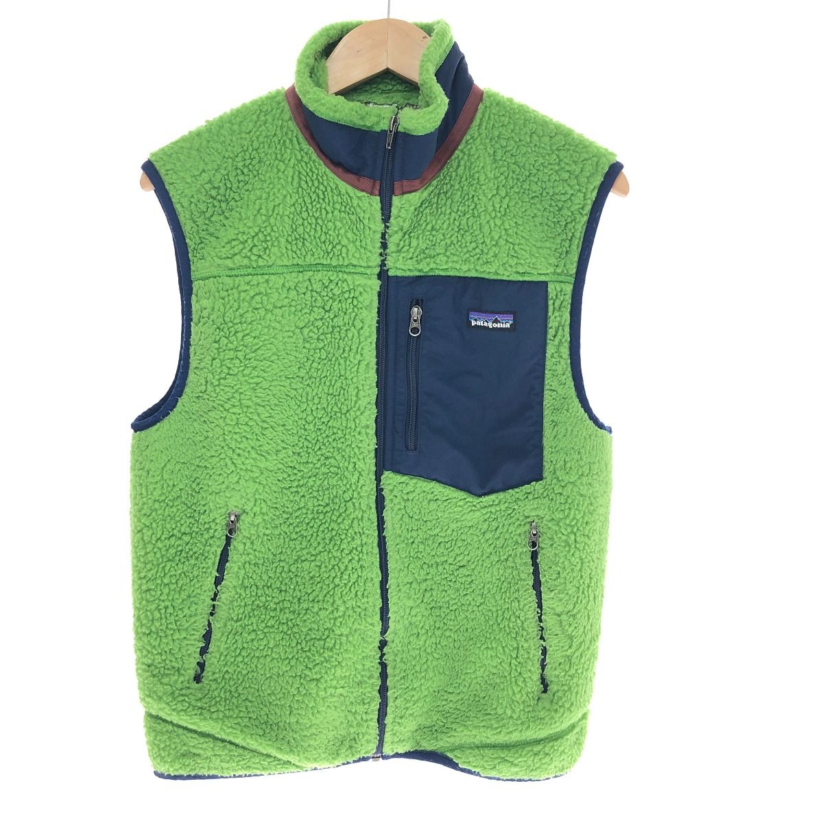 □□Patagonia パタゴニア ベスト クラシックレトロXフリースベスト SIZE S 51884 黄緑