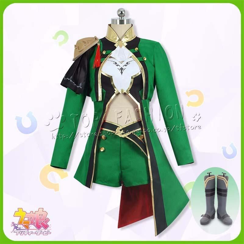 ウマ娘 プリティーダービー 風 シンボリクリスエス 勝負服 コスプレ衣装 靴 文化祭 クリスマス ハロウィン ステージ