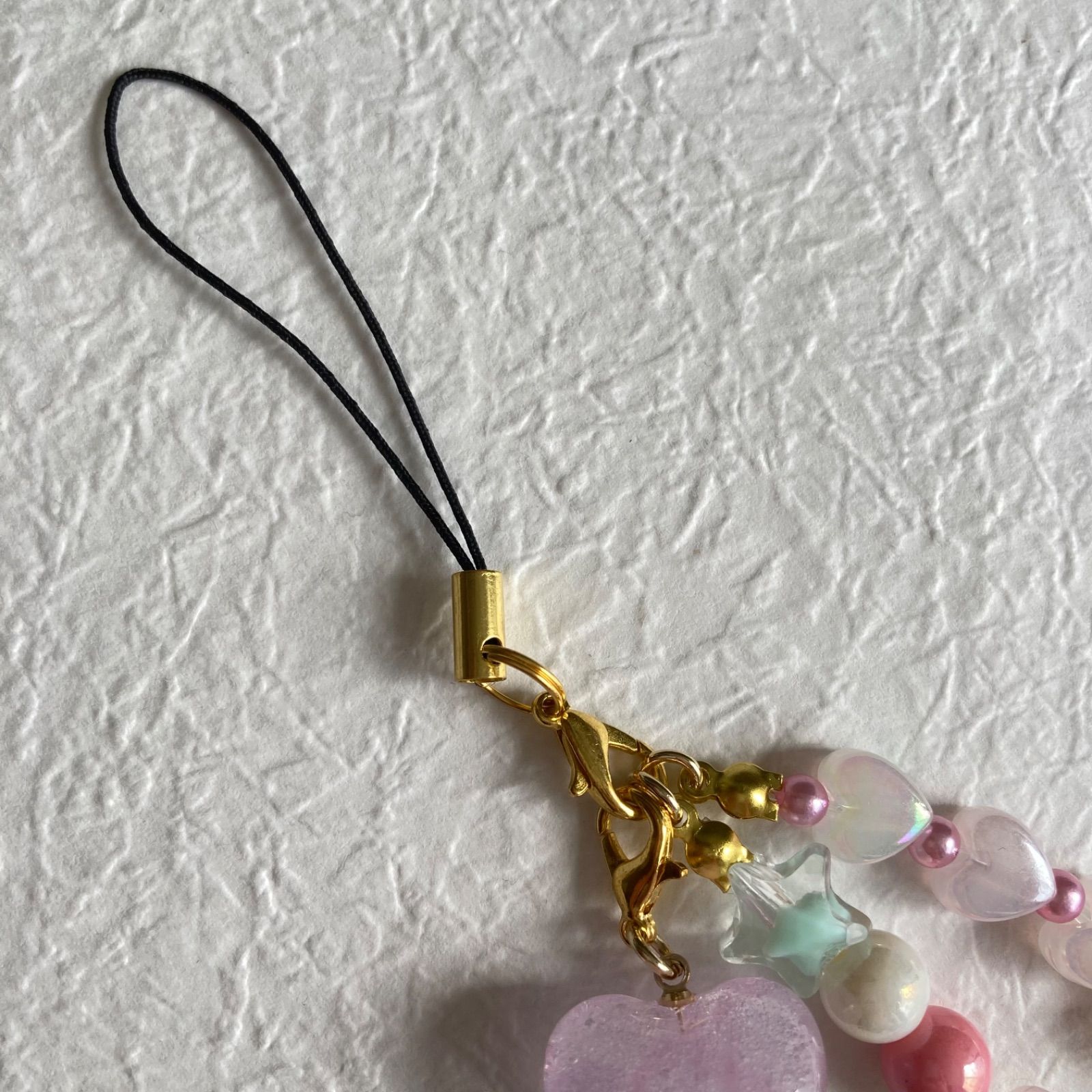 ハート型ビーズ スマホストラップ 51All2wXzfL._SY350_QL65_.jpg