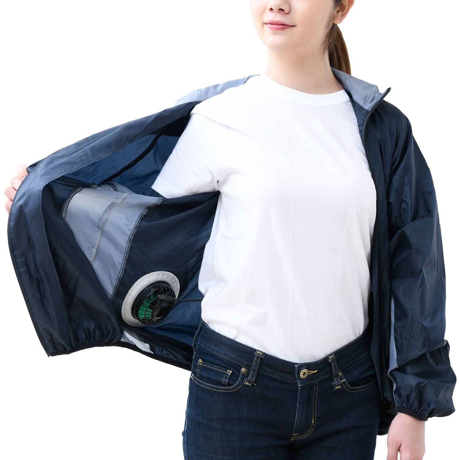 山善 YAMAZEN ファンウェア クールボーイ ファン付き バッテリー付き M AWS-1M Free Size