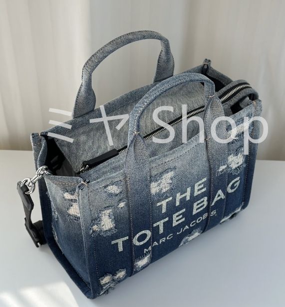 MarcJacobs♡リップ&リペアデニムミディアムトートバッグ マークジェイコブス リップ&リペアデニムミディアムトートバッグ