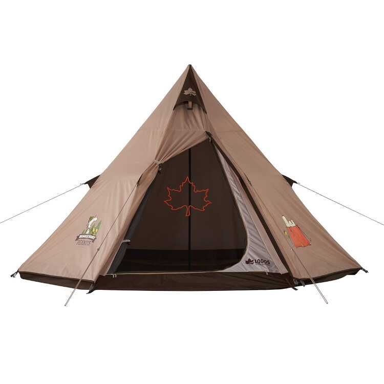 ロゴス SNOOPY Tepee テント 本体幅300×奥行250×高さ180cm