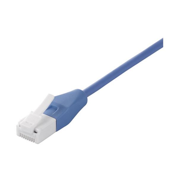 まとめ バッファローツメの折れないLANケーブル カテゴリー6 ストレート スリムタイプ ブルー 3m BSLS6SU30BL2 1本 ×10セット