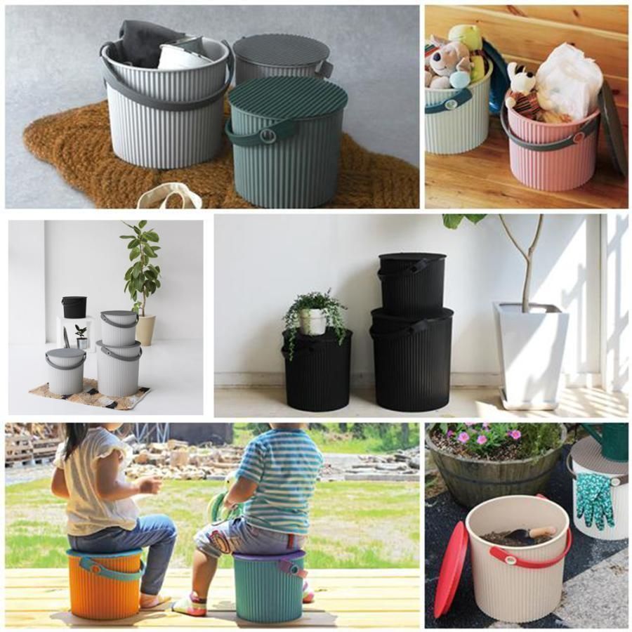 ふた付きバケツ 収納