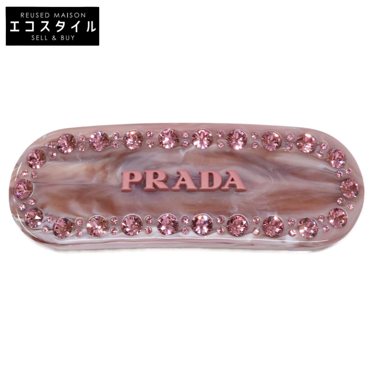 PRADA プラダ 1IF043 プレックス ヘアクリップ ライトストーン バレッタ