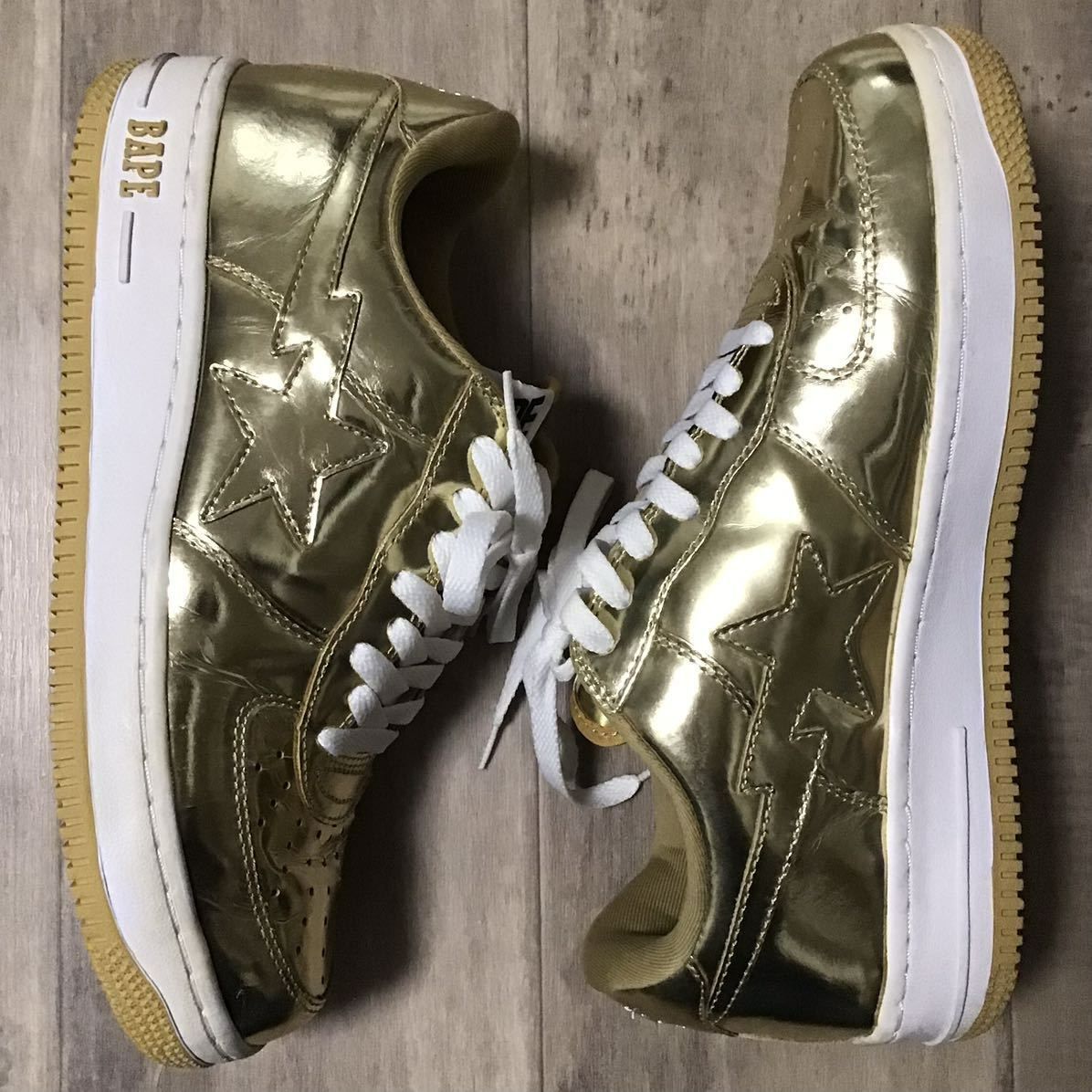 Gold foil BAPESTA スニーカー 27.5cm US9.5 a bathing ape ゴールド BAPE STA shoes エイプ  ベイプ アベイシングエイプ ベイプスタ