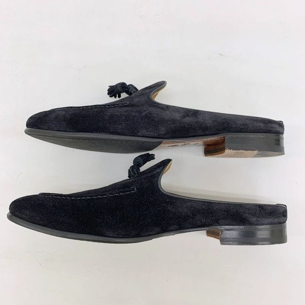  Berwick バーウィック 5602 ローファー スリッポン サンダル シューズ タッセルローファー メンズ サイズ43 ブラック 靴 DF 16864 ローファー ブーツ 革靴