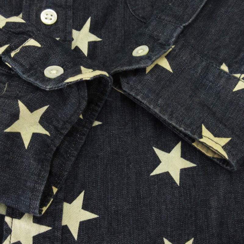 【美品/XL】SOPHNET.　ソフネット　デニムシャツ　ドット　インディゴ 美品/XL】SOPHNET. ソフネット デニムシャツ ドット インディゴ