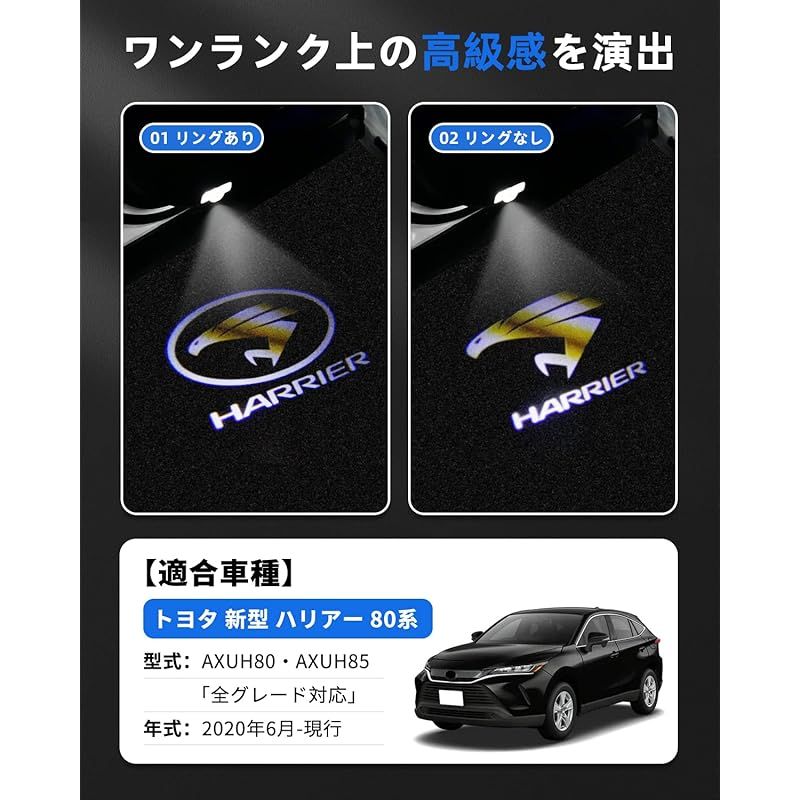 新品未使用 80ハリアー トヨタ純正 サイドバイザー ドアバイザー