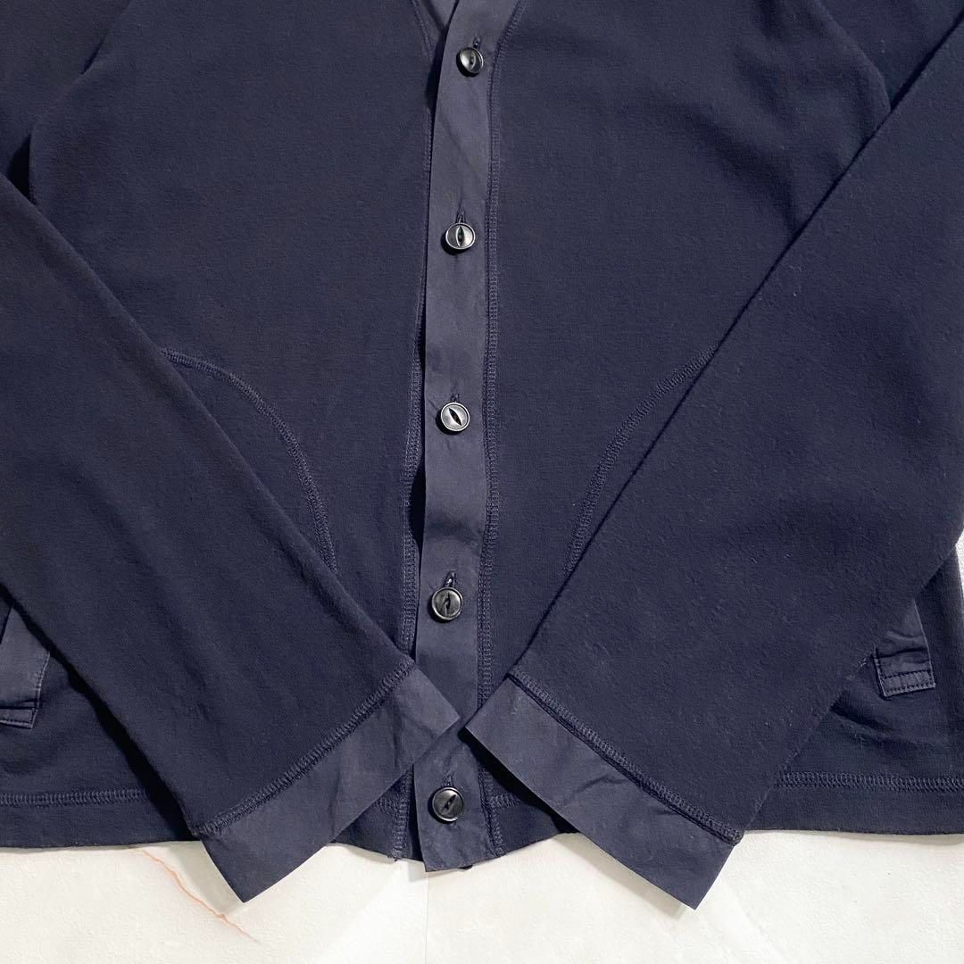 後染め パイピング綿カーディガン