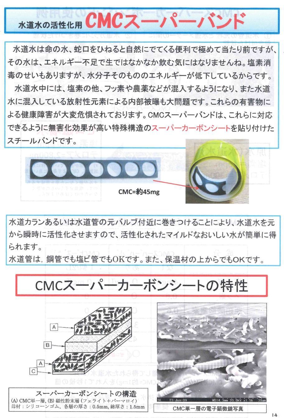 CMCスーパーバンド／イエロー】リニューアル！ 水道水の活性化 おいしい水！ - メルカリ