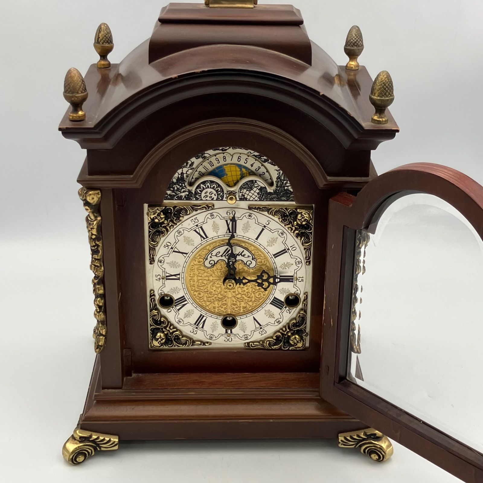 アンティーク マウテ Mauthe ゼンマイ式 置時計 ドイツ製