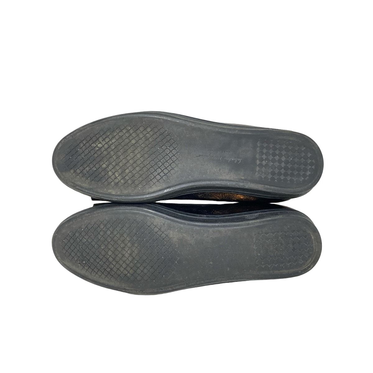 FERRAGAMO|SalvatoreFerragamo サルバトーレフェラガモ フラットシューズ 7 C レディース - ブロンズ×黒 ヴァラ レザー KIN-KAAI_COM