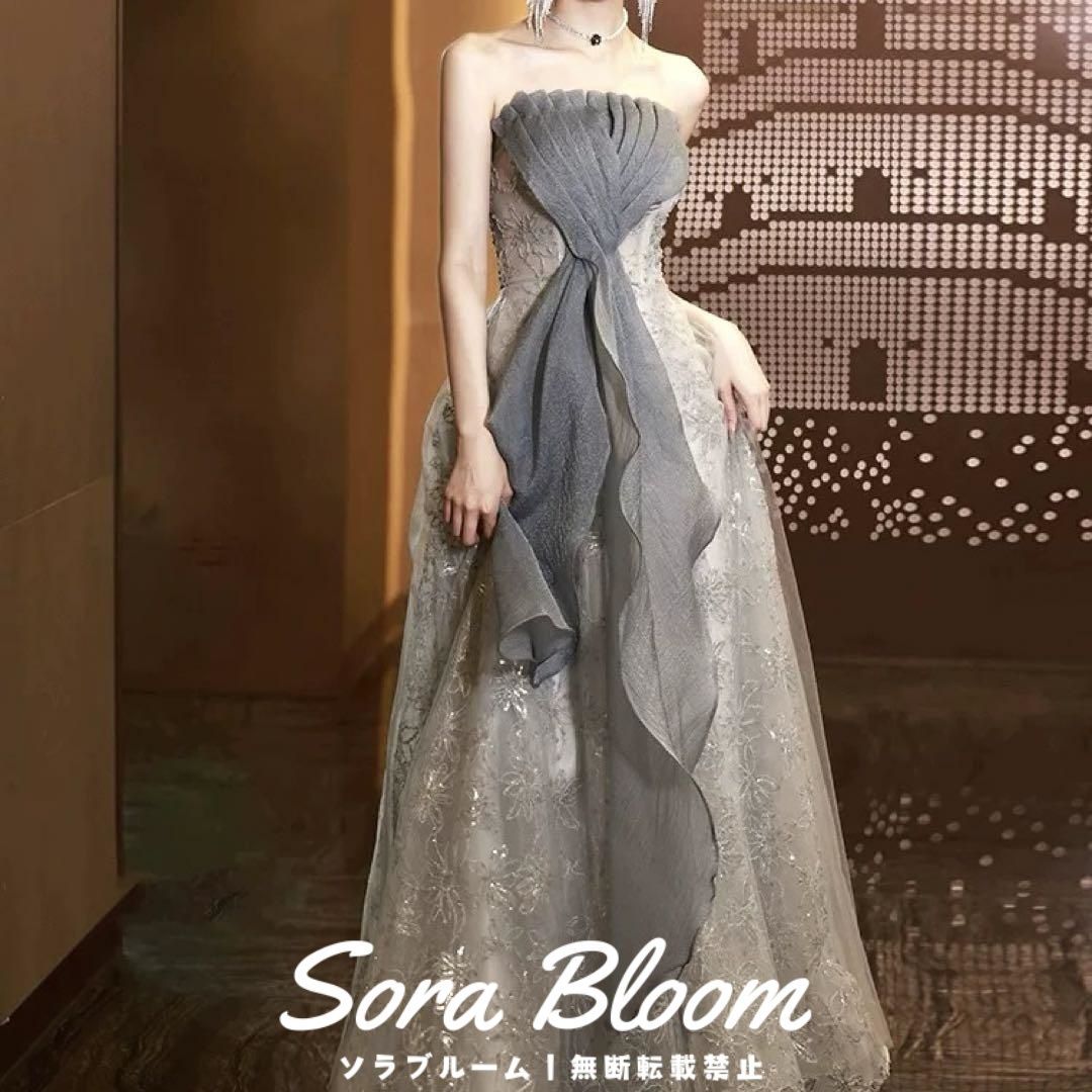 新品・未使用】花柄生地にオシャレなデザインのベア イブニング