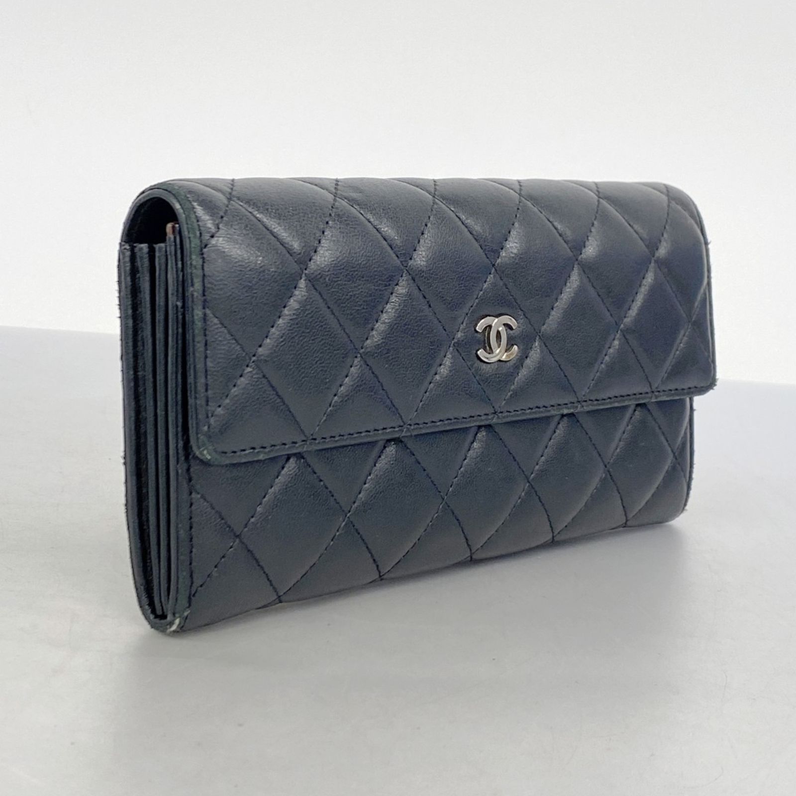 CHANEL ラムスキン マトラッセ 長財布 CHANEL CHANEL/シャネル マトラッセ ラウンドファスナー 長財布