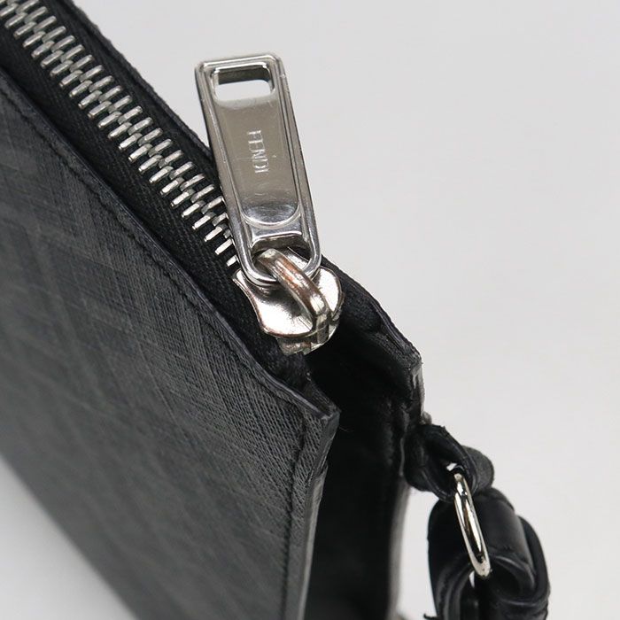 FENDI フェンディ ダイアゴナル 7VA491 クラッチバッグ PVC【中古】 メンズ