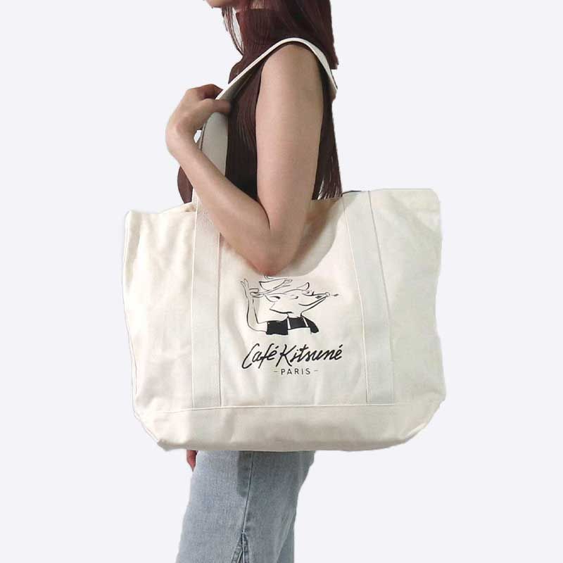 MAISON KITSUNE 男女兼用 トートバッグ CKMU05101WW9001 P709 メゾンキツネ MAISON KITSUNE CKMU05101WW9001 トートバッグ