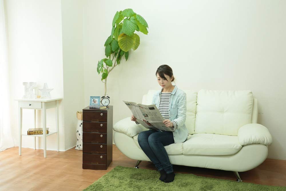 新着商品 全段鍵付き 5段 ブラウン TIK-265BR チェスト オスマック