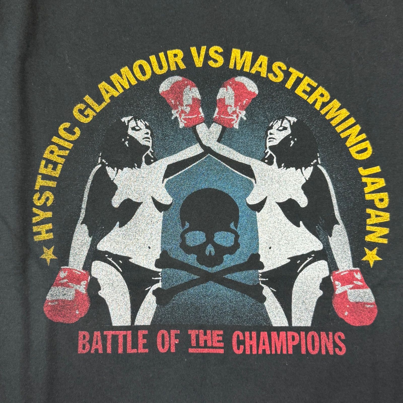 HYSTERIC GLAMOUR × mastermind JAPAN ボクシングガールTシャツ 半袖 