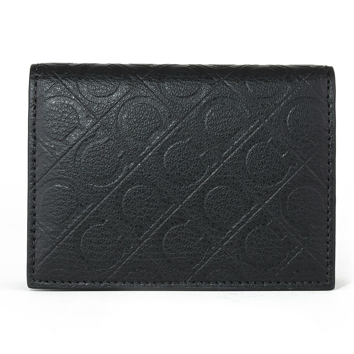 フェラガモ FERRAGAMO カードケース EMBOSSED CARD HOLDER ネロ