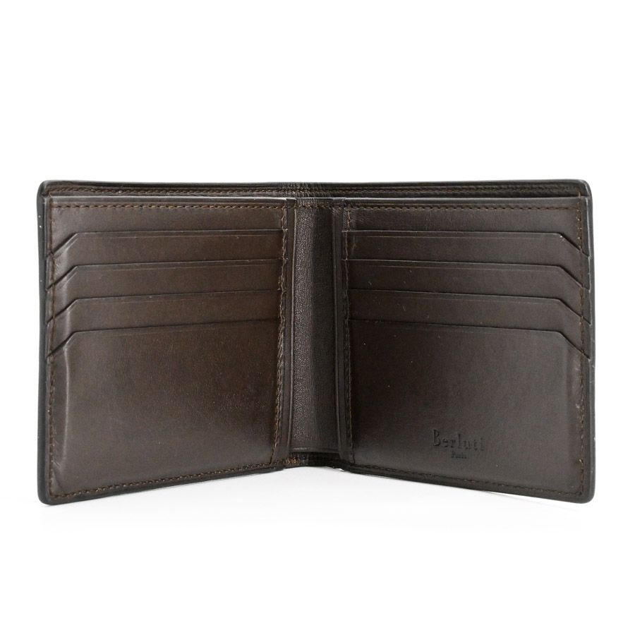 ベルルッティの二つ折りのお札入れ BERLUTI ベルルッティ 2つ折り財布 小銭入れ付き/コンパクト