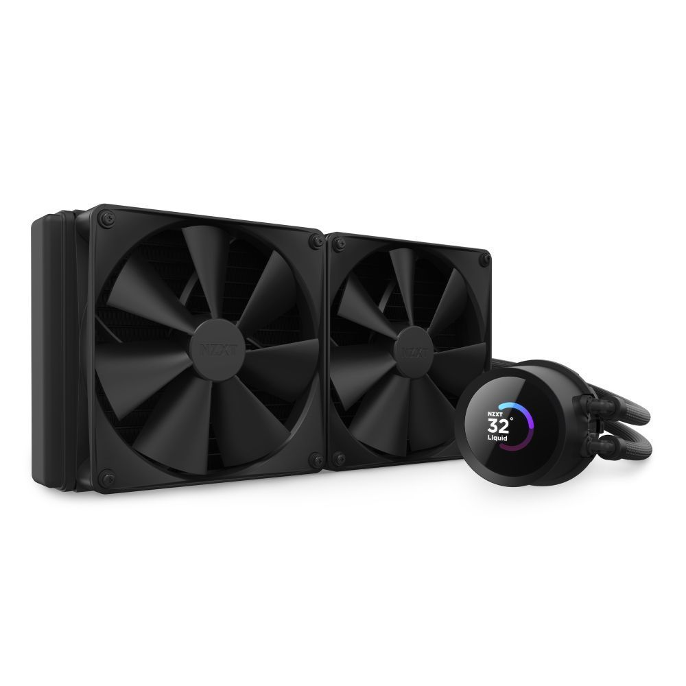 NZXT 水冷CPUクーラー 液晶付き 280mm水冷CPUクーラー 1.54インチディスプレイ搭載 ブラックモデル KRAKEN 280 RL-KN280-B1