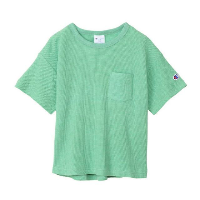 HANES ヘインズ SHORT SLEEVE ヘザーグリーン 100サイズ CK-X305 549 | スポーツ スポーツウエア ウエア 服 衣類 トップス 長袖 ロングスリーブ Tシャツ ロンT 素材 機能性 ワッフル素材 コットン ポリエ