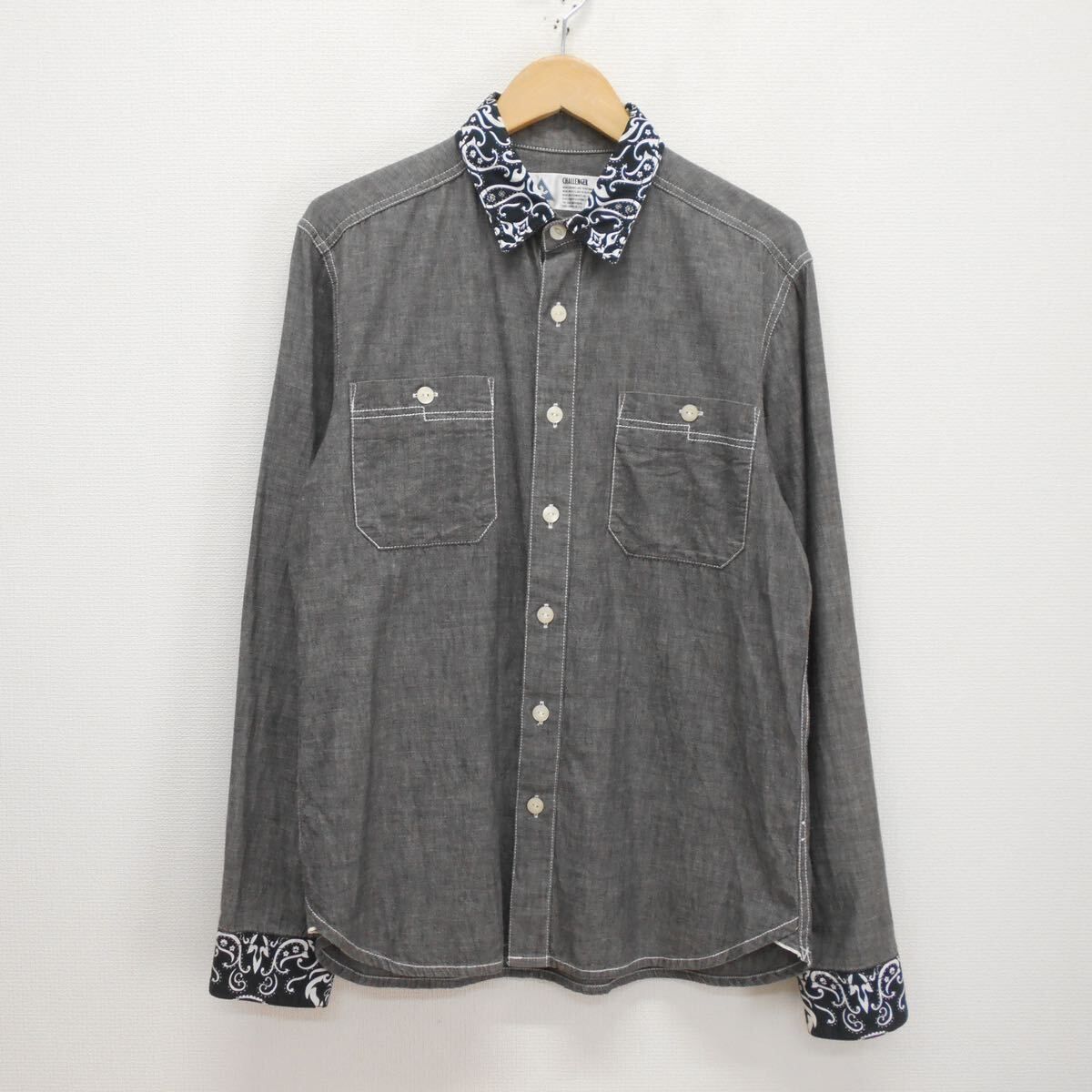 CHALLENGER チャレンジャー CLG-SH 012-005 L/S BANDANNA CHAMBRAY 