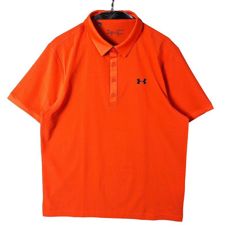 UNDER ARMOUR アンダーアーマー 半袖ポロシャツ オレンジ系 XL メンズ ゴルフウェア 2307‐NP‐0121‐G04 