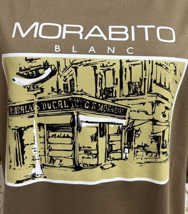 MORABITO BLAN モラビトブラン　レディース　ロング丈　Tシャツ　5分袖　　ベージュ　38号　9号 MORABITO BLAN モラビトブラン レディース ロング丈 Tシャツ