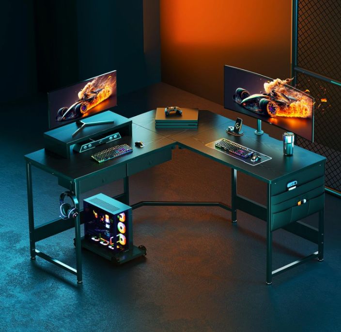 デスク 机 l字デスク机 pcデスク 作業机 125cm x 125cm