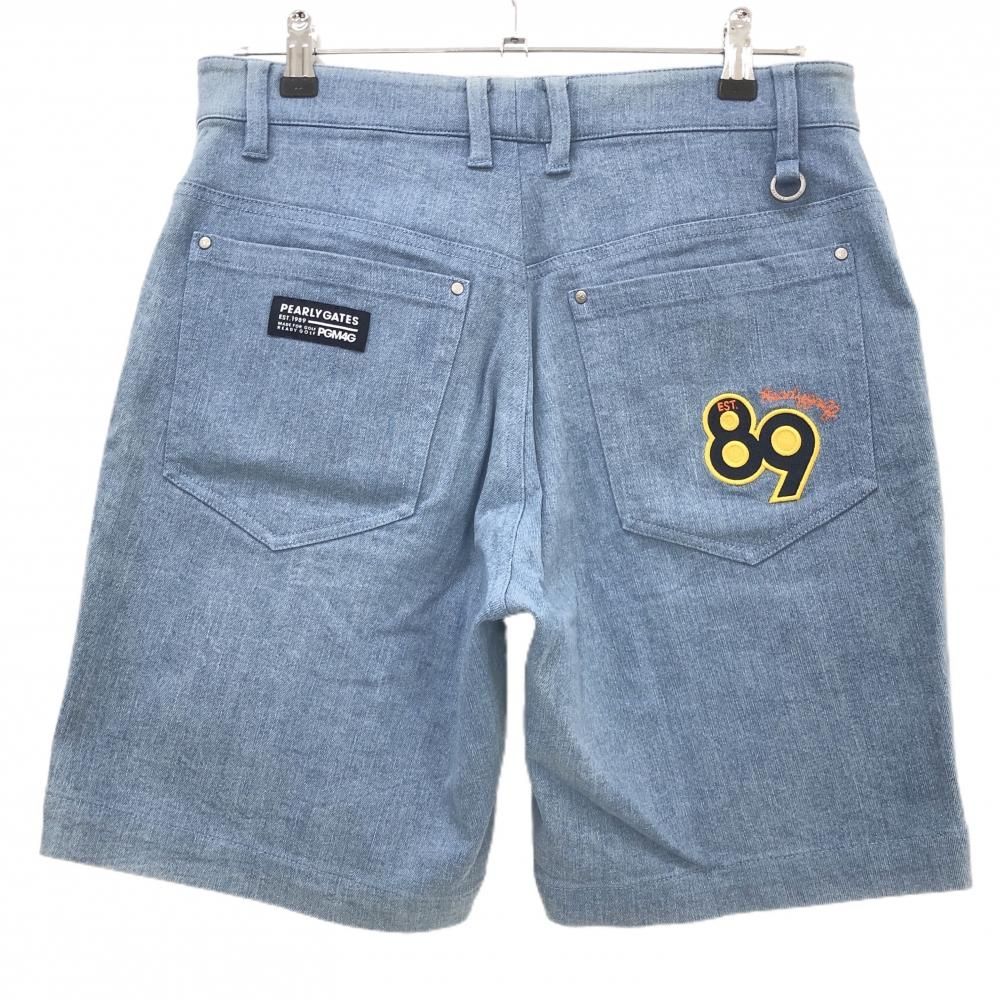 パーリーゲイツ ハーフパンツ ライトブルー デニム メンズ 5(L