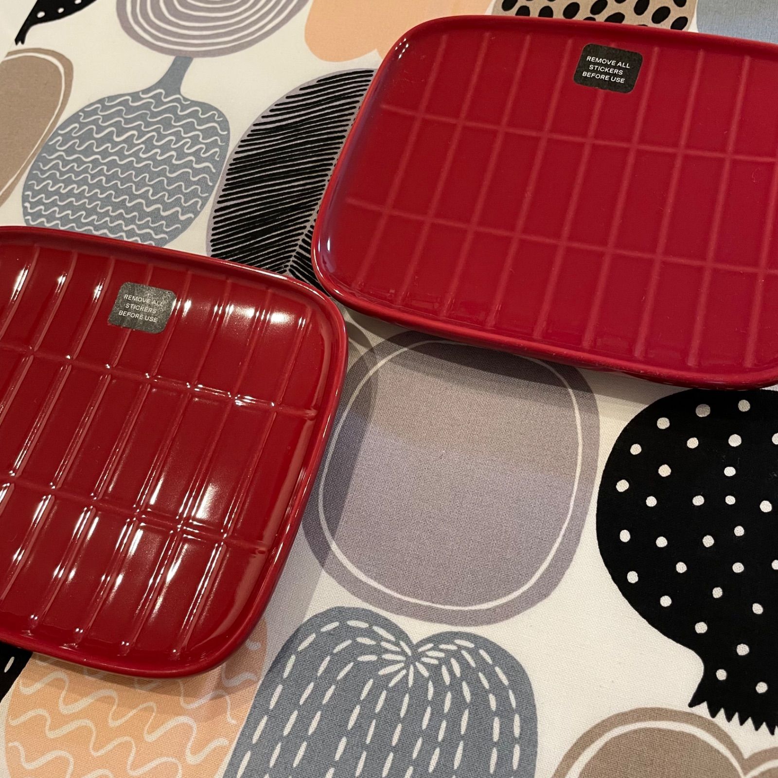 marimekko マリメッコ Tiiliskivi スクエアプレート新品送料込