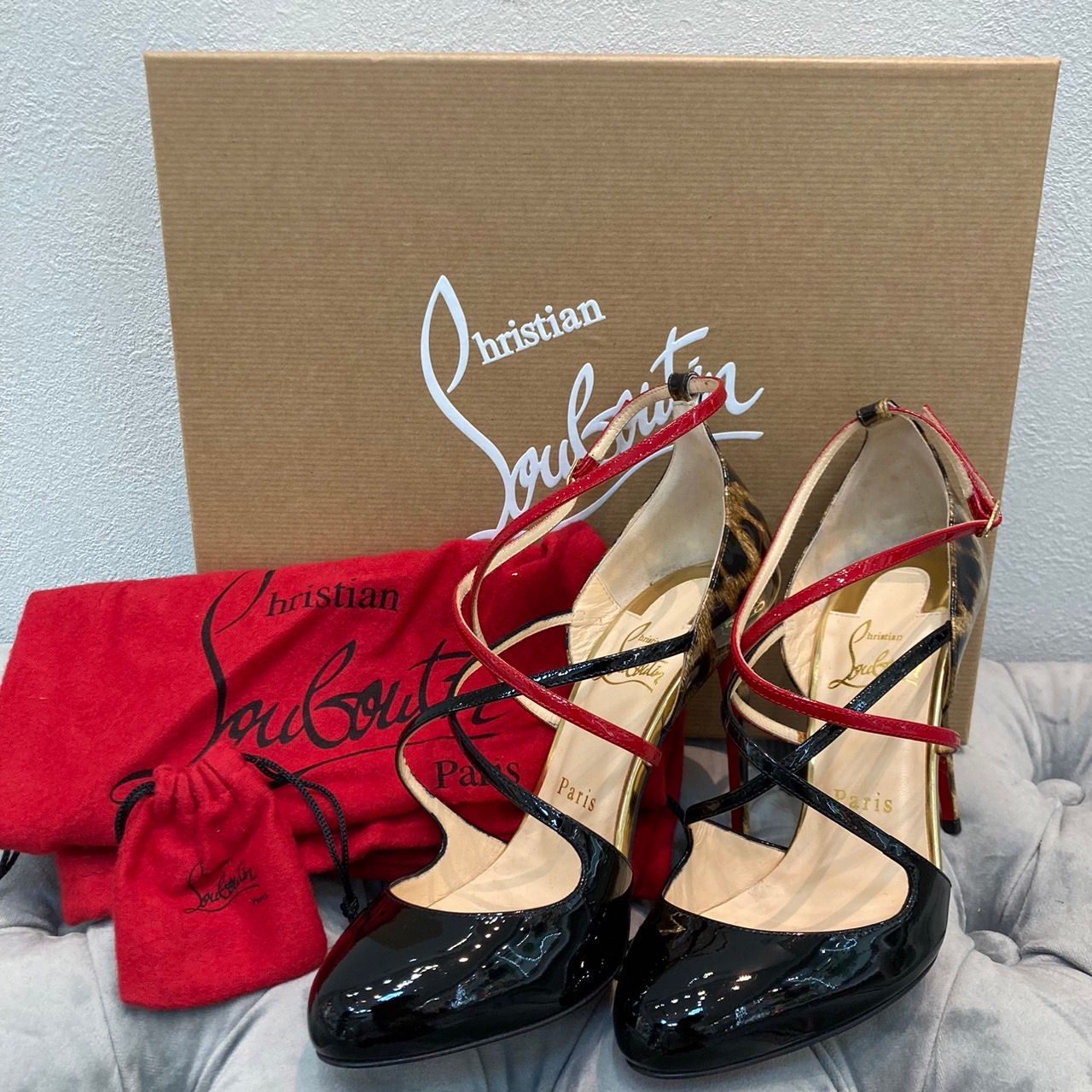 【全額返金保証・送料無料】ルブタンのパンプス・正規品・美品・レオパード・豹柄Rozenaの靴一覧