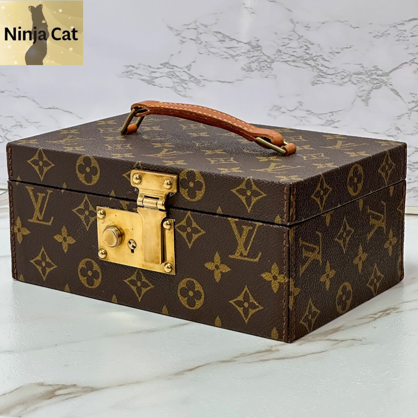 LOUIS VUITTON ルイヴィトン ボワットアトゥージュエリーケース　化粧箱 M47236 80s ヴィンテージ　ハンドバッグ　鑑定済