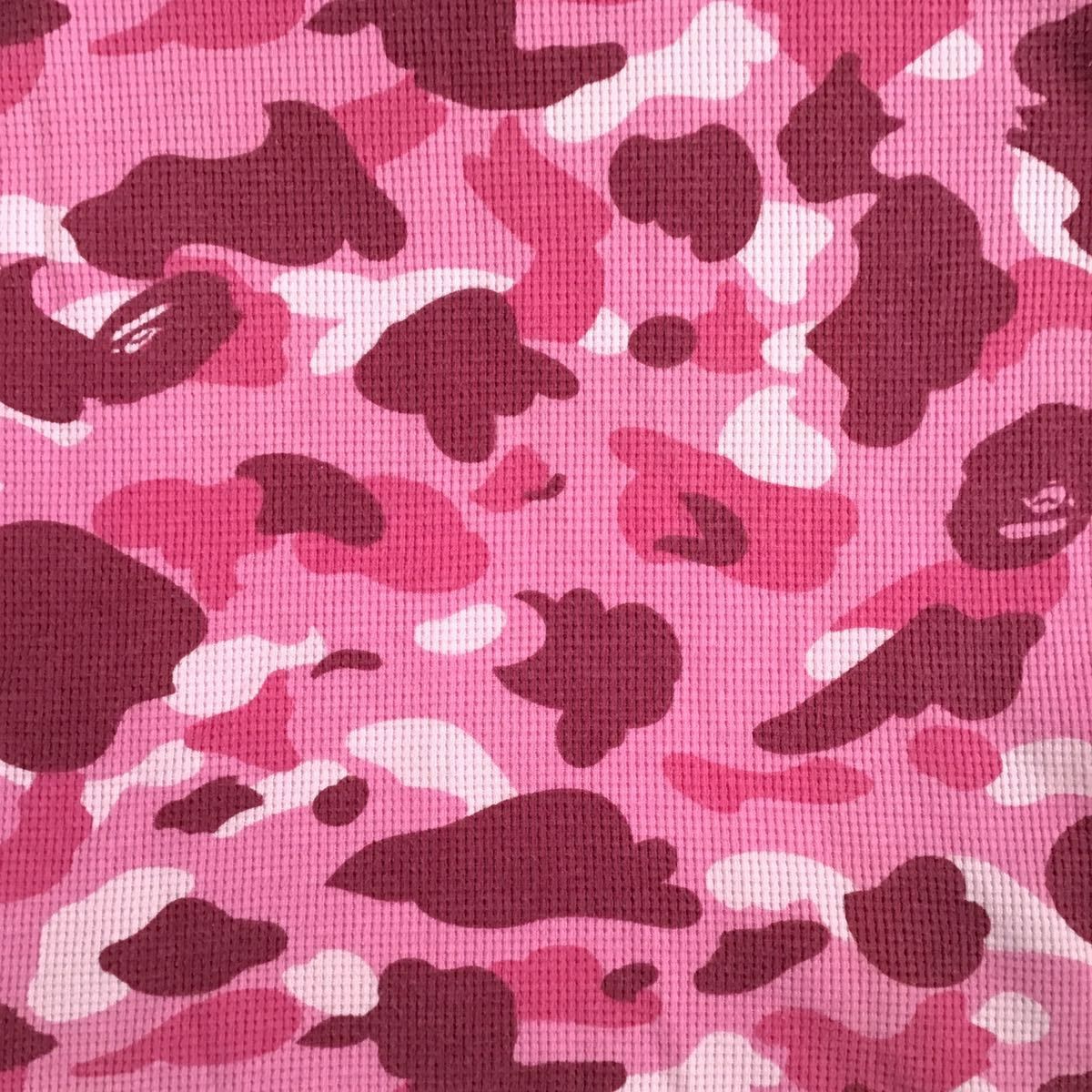 Pink camo サーマル Tシャツ Mサイズ a bathing ape BAPE camo エイプ