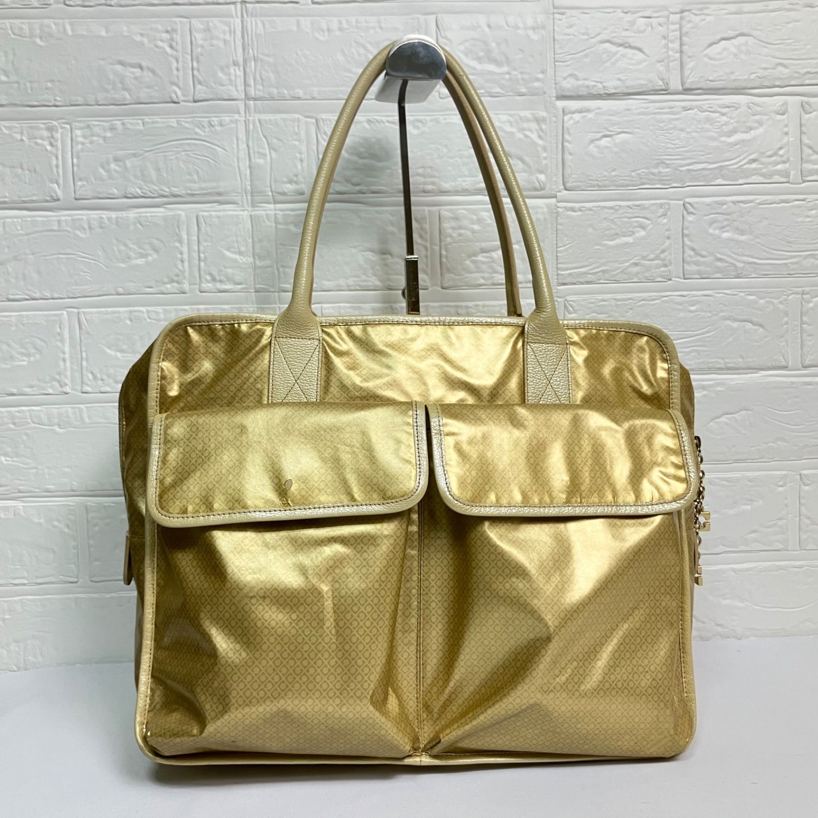 GHERARDINI ゲラルディーニ トートバッグ ボストンバッグ 肩掛け ソフティ ゴールド モノグラム ファスナー式 A4 PC カバン 大容量 多収納 レディース 女性 お出かけ 日常使い ブランド