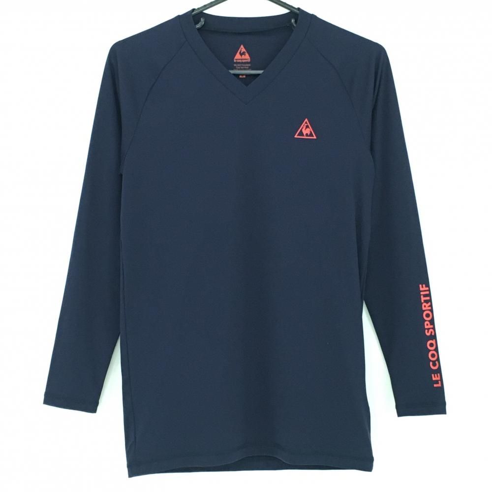 超美品】ルコック インナーシャツ ネイビー×レッド Vネック ロゴプリント メンズ M ゴルフウェア le coq sportif - メルカリ