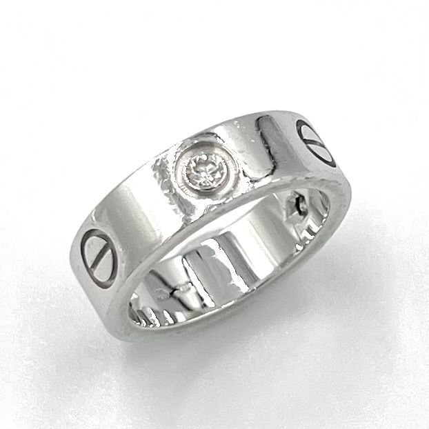 Cartier ラブリング ハーフダイヤ 3P 50 10号 カルティエ ラブリング ハーフダイヤ #50 レディース K18