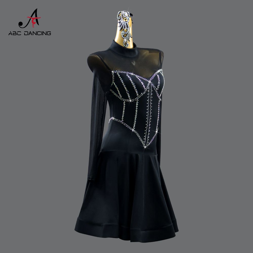 ♥ 感 社交ダンス ドレス レディース 競技用 ステージ 舞台衣装 発表会 ダンスウェア ラテン サンバ ルンバ チャチャ ワルツ タンゴ モダンダンス スタンダード パーティー 演出服 フラメンコ ベリーダンス フォーマルドレス P-82