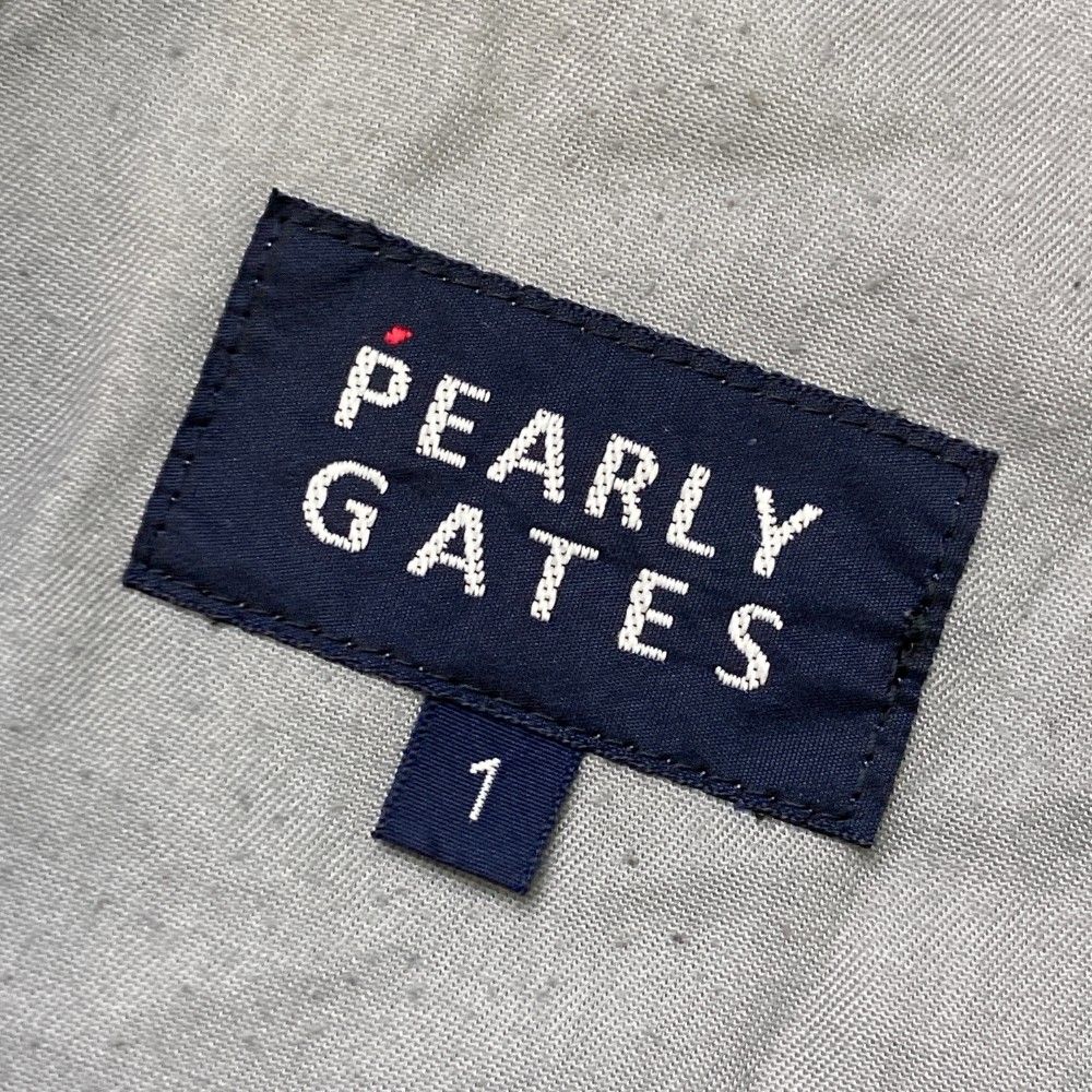 サイズ：1 PEARLY GATES パーリーゲイツ ストレッチパンツ 総柄 グレー