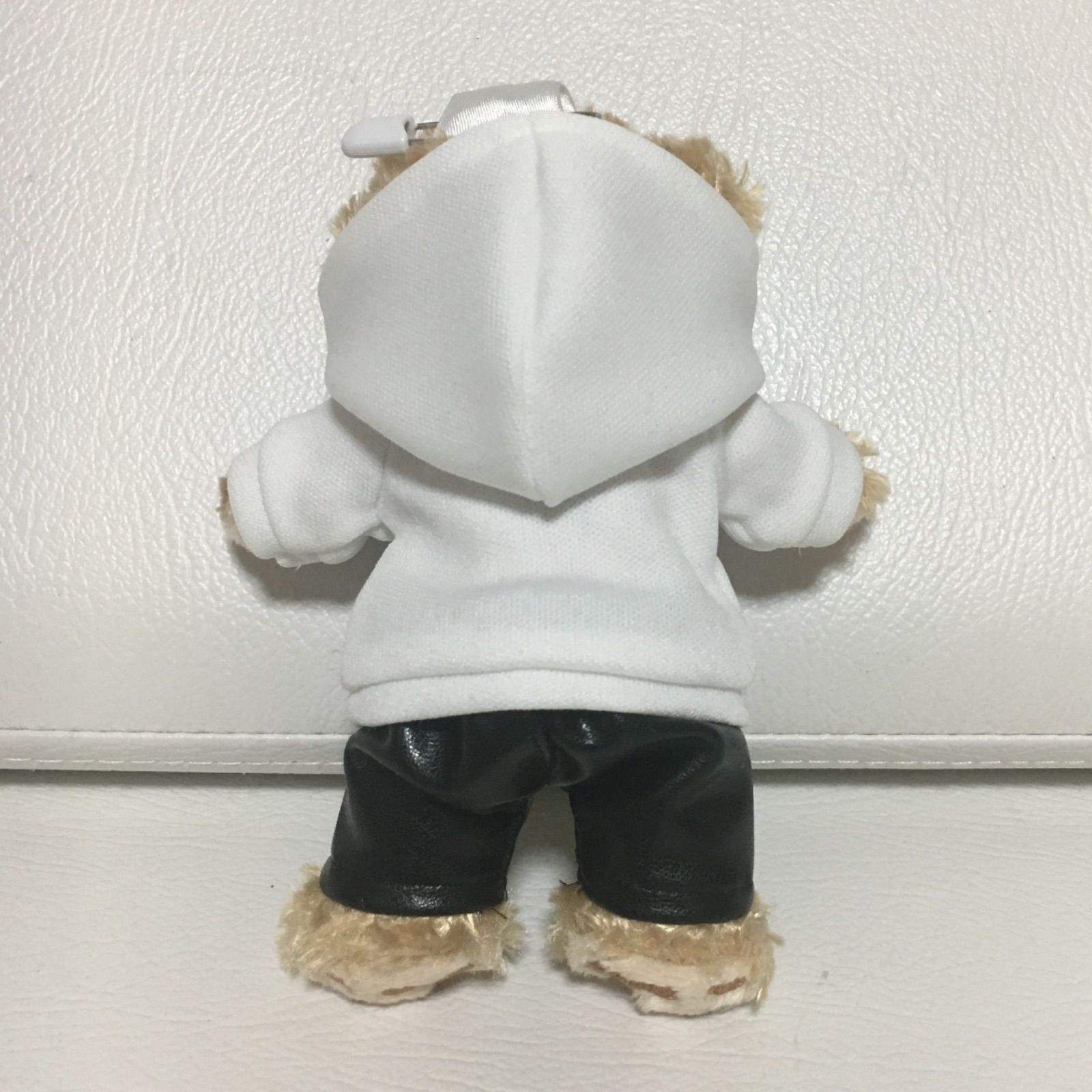 ダッフィーぬいば服2点☆コーデセット】スウェット白パーカー&革パンツ  